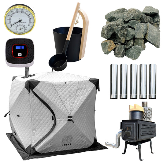 AMBER テント型サウナ madsaunist監修 羽釜2.0フルカスタムセット+ととのい5点セット