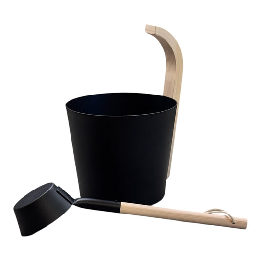 バケツ & ラドル アルミ製 BLACK