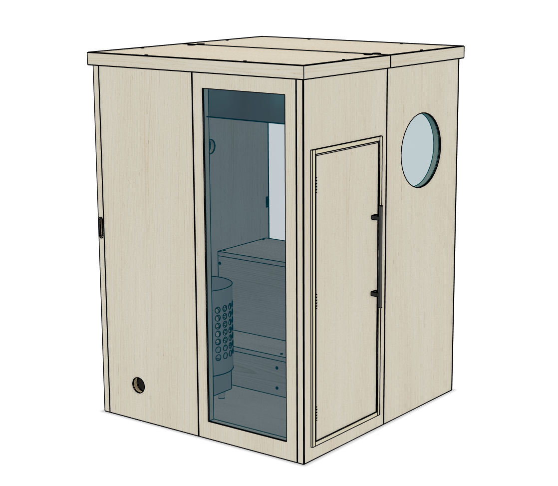 PANEL SAUNA2人用+IRORI2.7kwセット(サウナストーン40キロ付)