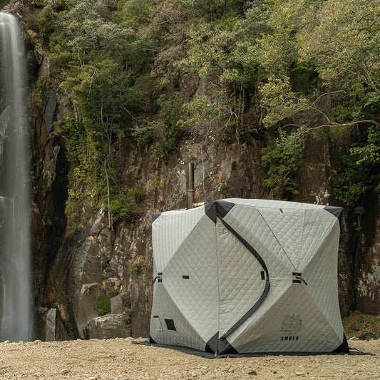 【4月末出荷予定】テントサウナtotonoi2+新保製作所別注薪ストーブ#01 セット 「SINBO」×「AMBER」のコラボで誕生した薪ストーブ