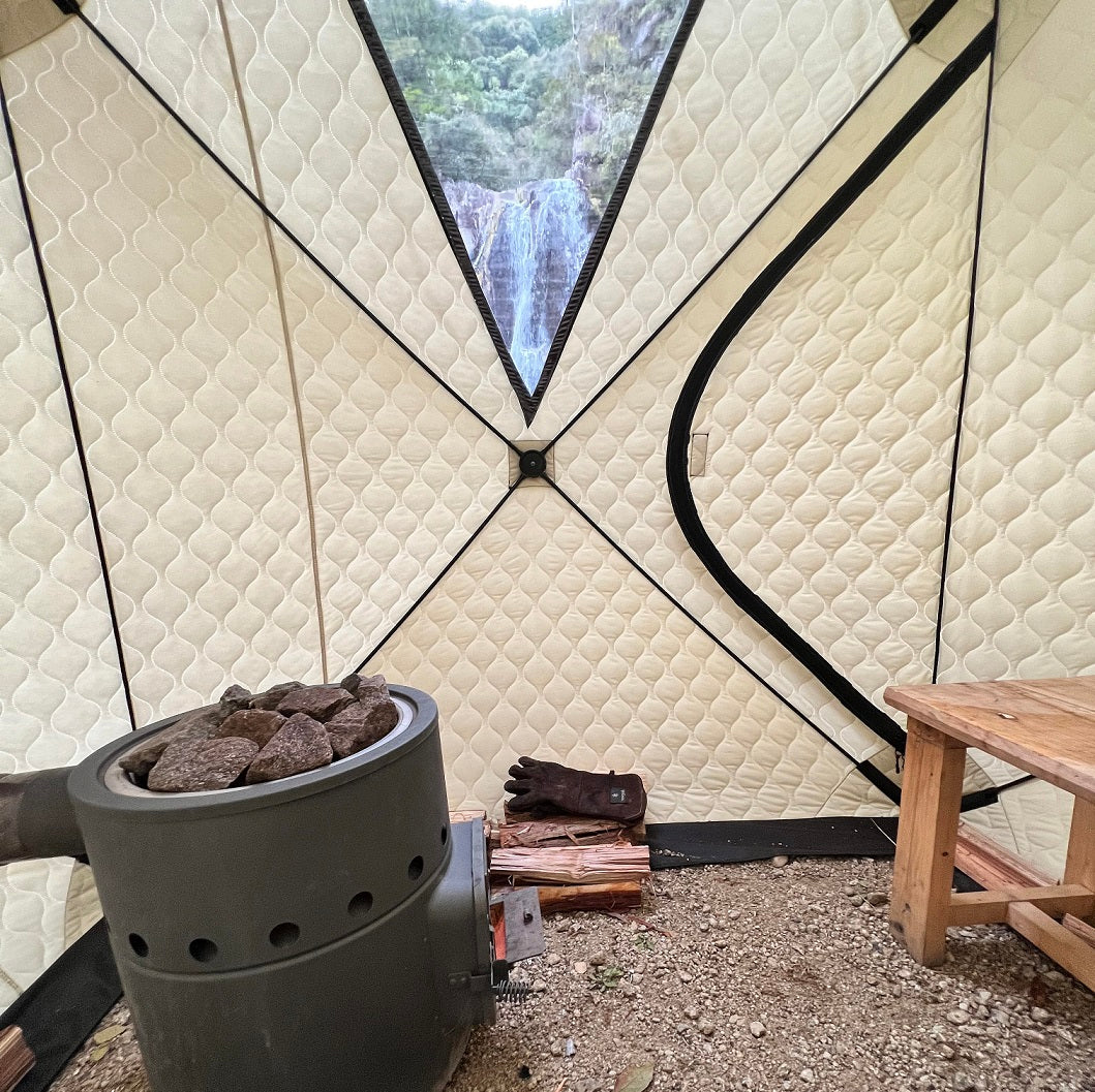 AMBERテント型サウナ「totonoi２」テントのみ ４人用 １人で簡単設営 プライベートサウナ