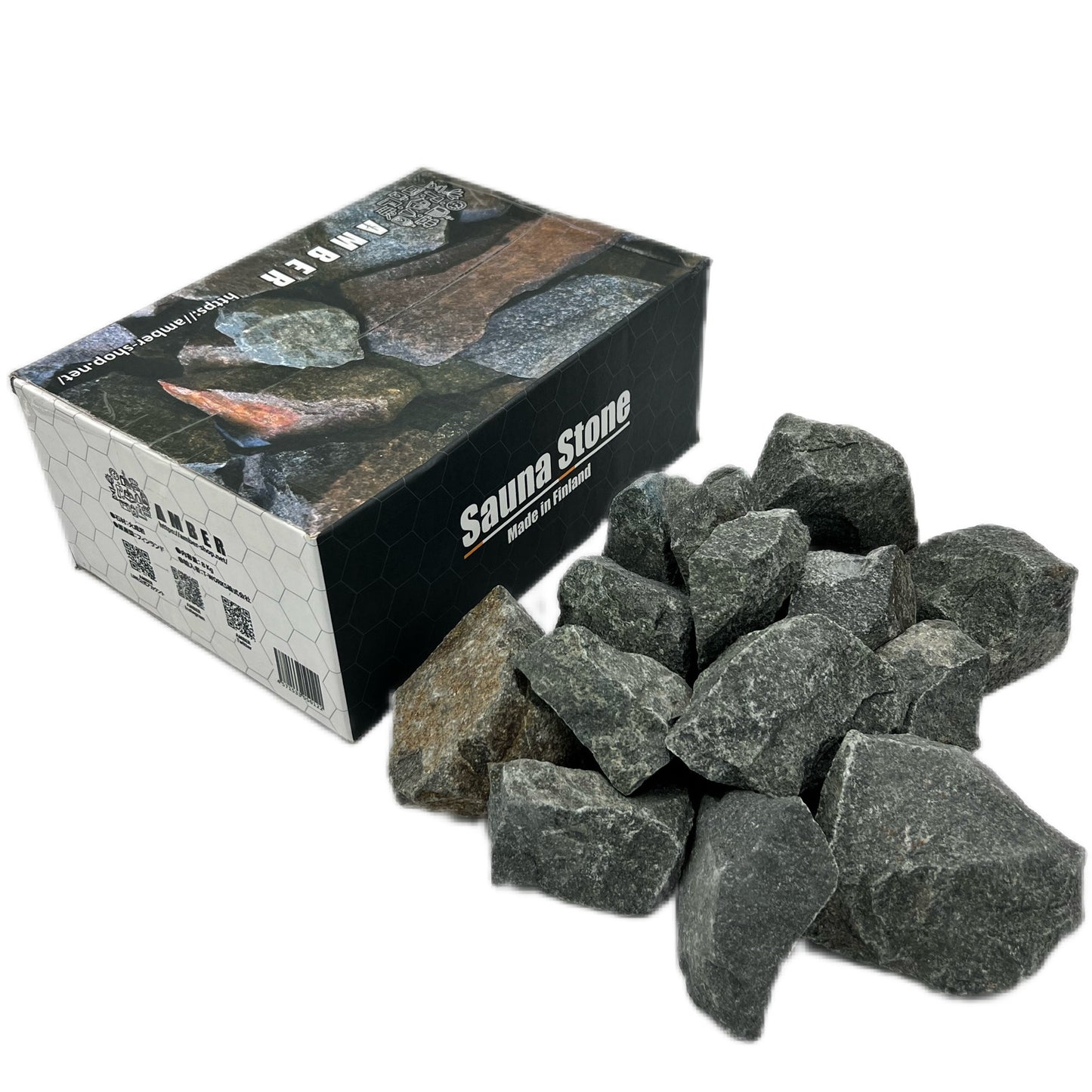 サウナストーン ８キロ×２箱  火成岩（深成岩） ロウリュウ用　１６キロ